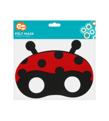 Masca Buburuza din Fetru pentru Copii, 18.5 x 14 cm Marime Universala