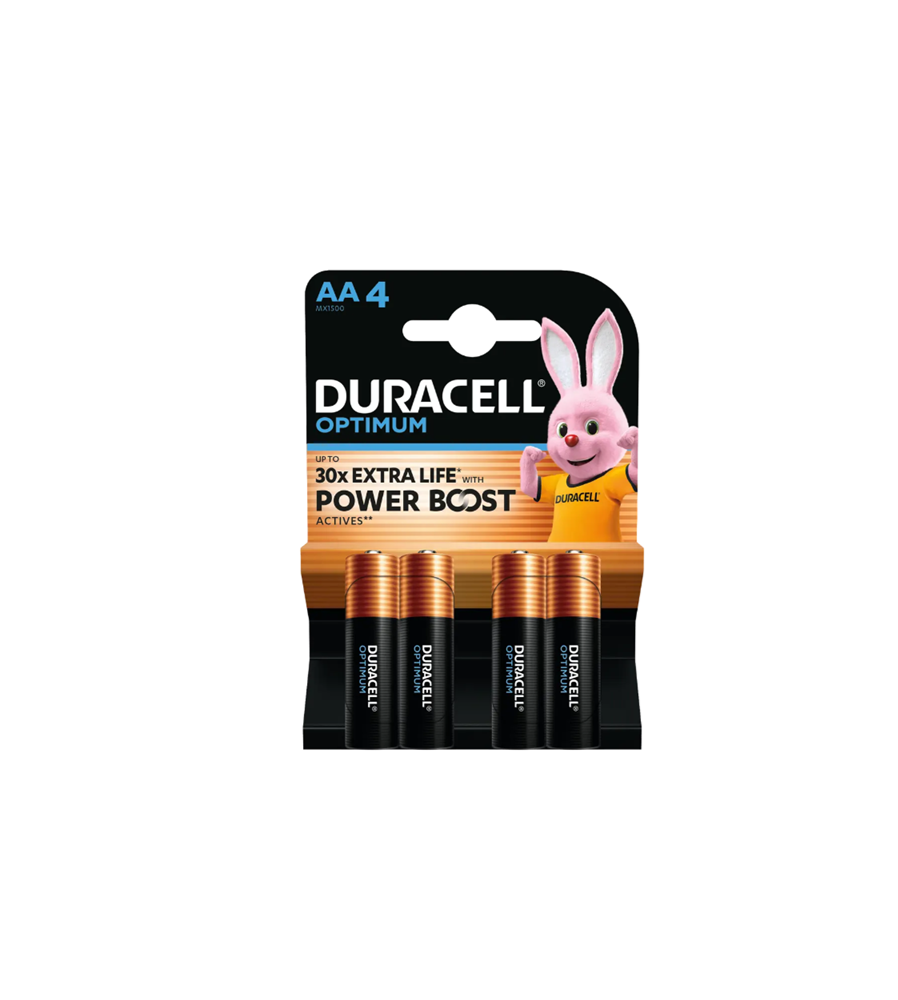 Set 4 Baterii Duracell Optimum AA LR6 1.5V Alcaline