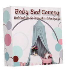 Baldachin roz inchis pentru pat copii, 280 cm (Baldachin Curtain)