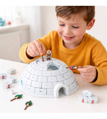 Joc de indemanare pentru copii, construieste igloo pentru pinguini