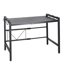 Raft Reglabil pentru Bucatarie peste Cuptor Microunde, Negru