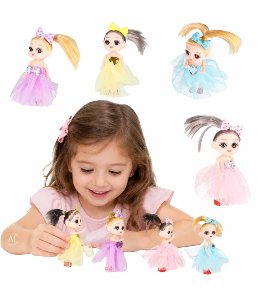 Set 4 Papusi pentru Casuta 10 cm