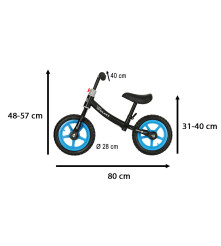 Bicicleta de Echilibru Trike Fix Balance, Negru-Albastru
