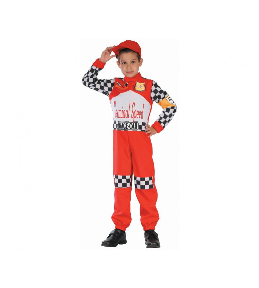 Costum Pilot de Curse pentru Copii, Marime 110/120 cm (5-6 ani)