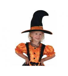 Costum carnaval Vrajitoare Dovleac pentru Copii, 92/104 cm (2-4 ani)