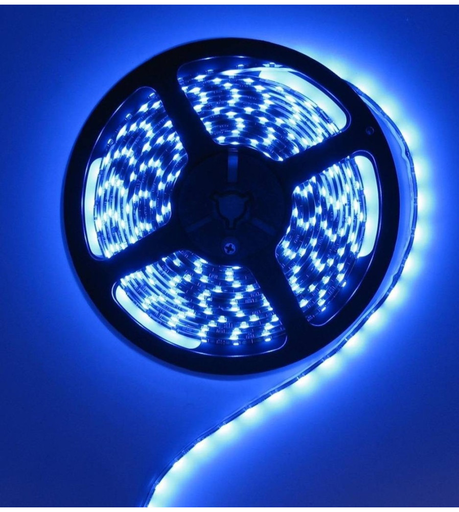Banda LED Albastra IP65 12V SMD3528 60 LED/m cu Adeziv