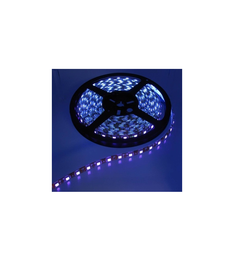 Banda LED UV Ultravioleta IP65 12V SMD3528 60 LED/m cu Adeziv