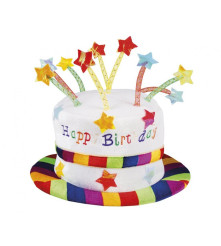Palarie Happy Birthday, Marime Universala Curcubeu