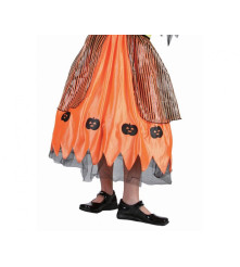 Costum Vrajitoare Dovleac pentru Copii, Marime 120/130 cm (7-8 ani)