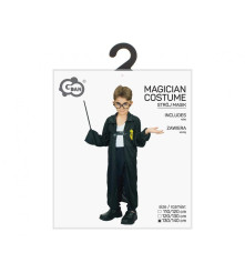Costum Magician pentru Copii cu Roba Neagra, Marime 130/140 cm (9-10 ani)