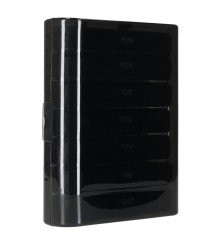 Organizator Medicamente pentru 7 Zile cu Mini Cutii Negru