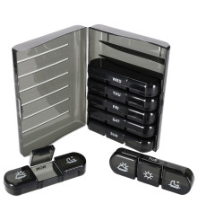 Organizator Medicamente pentru 7 Zile cu Mini Cutii Negru