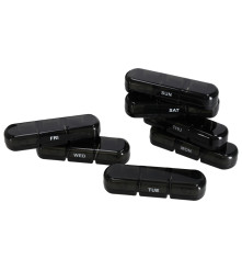 Organizator Medicamente pentru 7 Zile cu Mini Cutii Negru