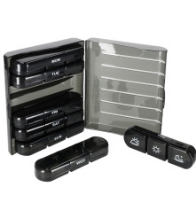 Organizator Medicamente pentru 7 Zile cu Mini Cutii Negru