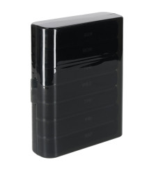 Organizator Medicamente pentru 7 Zile cu Mini Cutii Negru