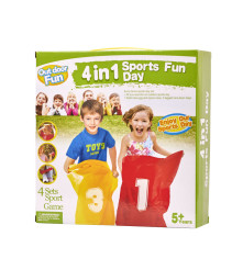 RESIGILAT Set Jocuri Sportive 3 in 1 pentru Copii Sac, Oua si Linguri