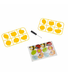Joc Interactiv 5 in 1 Buburuza Tinta si Bara Rotativa pentru Copii