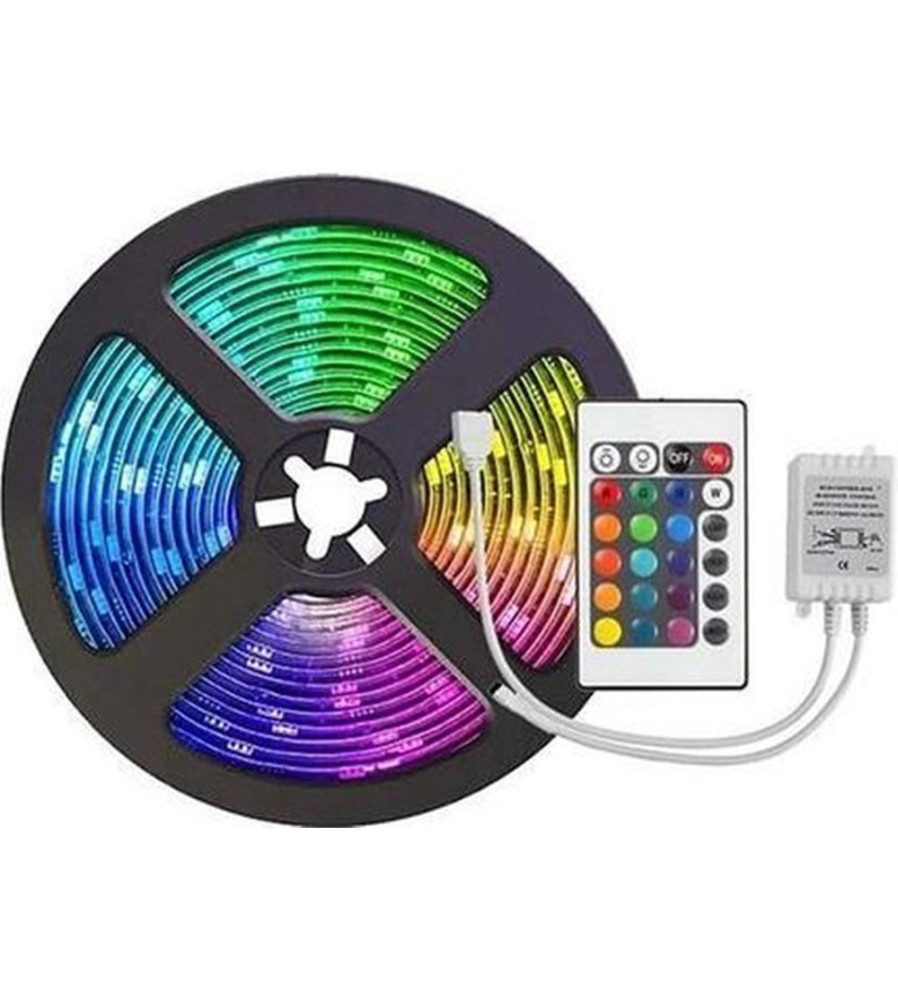 Banda LED RGB IP20 SMD3528, 60 LED-uri/m, cu adaptor si controler RGB 4M