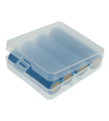 Cutie Transport Acumulatori 18650 Transparenta pentru 4 Celule