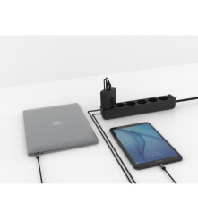 Incarcator Retea Green Cell USB-C 45W Power Delivery cu Cablu USB-C 2m Negru