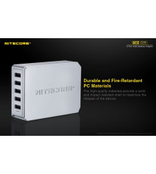 Incarcator Retea Nitecore UA55 USB 5 Porturi 50W 10A Fast Charging