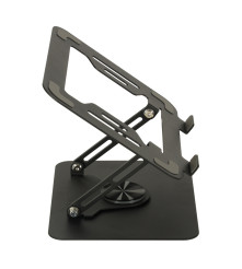 Suport Laptop Metalic Reglabil 360 Grade Negru Ergonomic