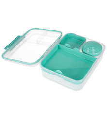 Cutie de pranz Compartimentat 2200 ml Recipient 150 ml Verde menta