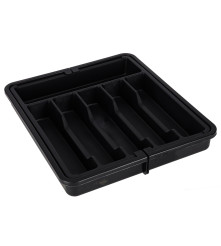 Organizator Extensibil pentru Tacamuri 8 Compartimente Negru
