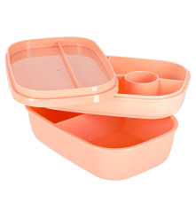 Cutie de pranz (sendwich) Compartimentat 1900 ml cu 8 Compartimente si Tacamuri Roz