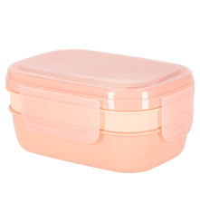 Cutie de pranz (sendwich) Compartimentat 1900 ml cu 8 Compartimente si Tacamuri Roz