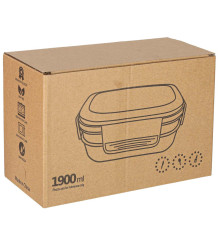 Cutie de pranz (sendwich) Compartimentat 1900 ml cu 8 Compartimente si Tacamuri Roz