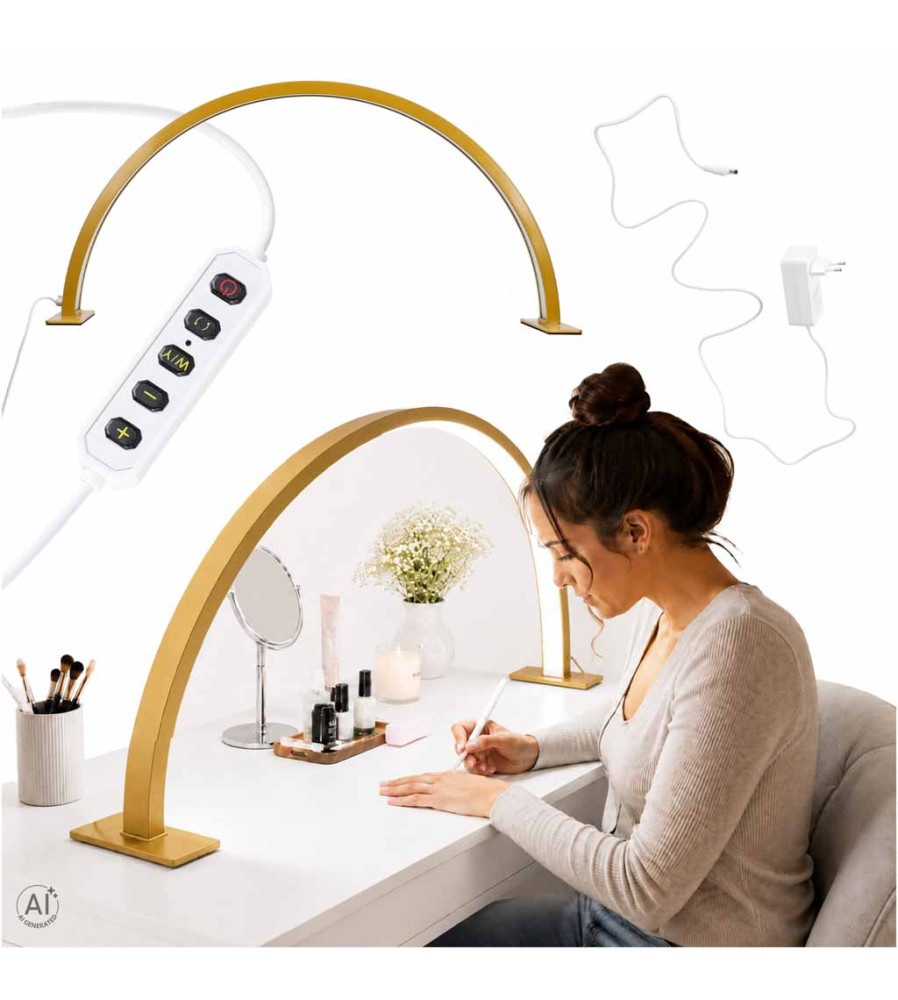 Lampa Cosmetica LED Fara Umbra pentru Manichiura 368 LED Aurie