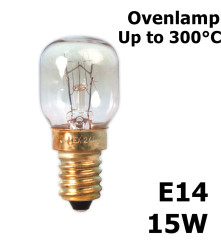 Bec T22 E14, 15W, 70 lm, 2700K, 240V, Rezistent la 300°C, Transparent