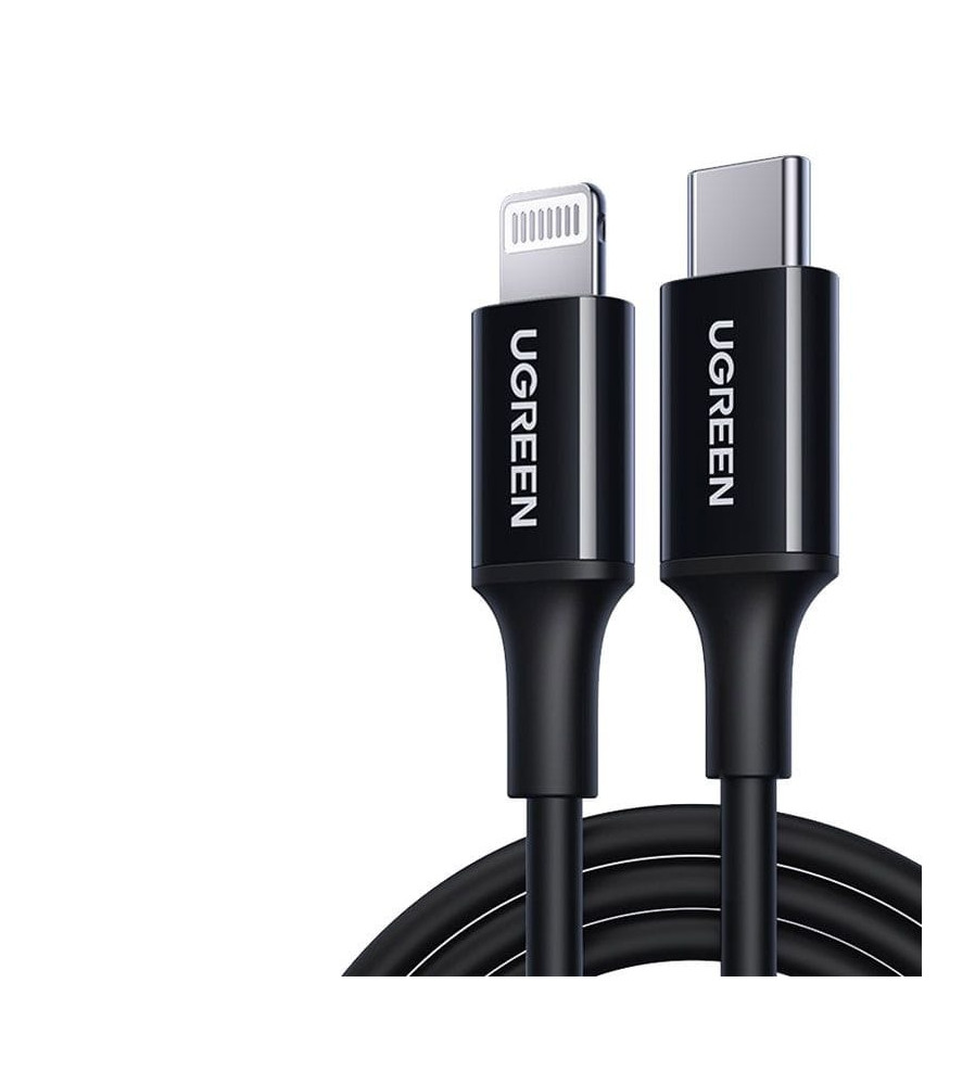 Cablu UGREEN USB-C la Lightning 2 m incarcare rapida Negru