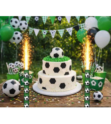 Artificii pentru Tort model Fotbal 12 cm Verde