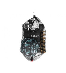 Set Costum S.W.A.T. pentru Copii cu Casca, Vesta, Ochelari si Pusca