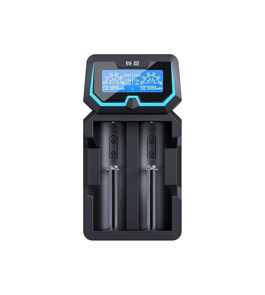 Incarcator Acumulatori XTAR X2 Li-Ion / Ni-MH 2 Sloturi LCD 2A 18650, 21700, 26650