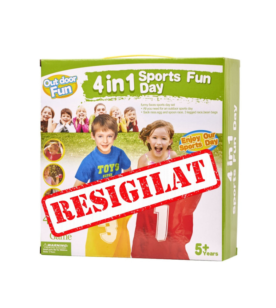 RESIGILAT Set Jocuri Sportive 3 in 1 pentru Copii Sac, Oua si Linguri