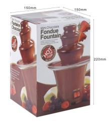 Fantana Electrica de Ciocolata MINI cu 3 Nivele, 65W, 220V, Maro