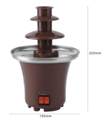 Fantana Electrica de Ciocolata MINI cu 3 Nivele, 65W, 220V, Maro