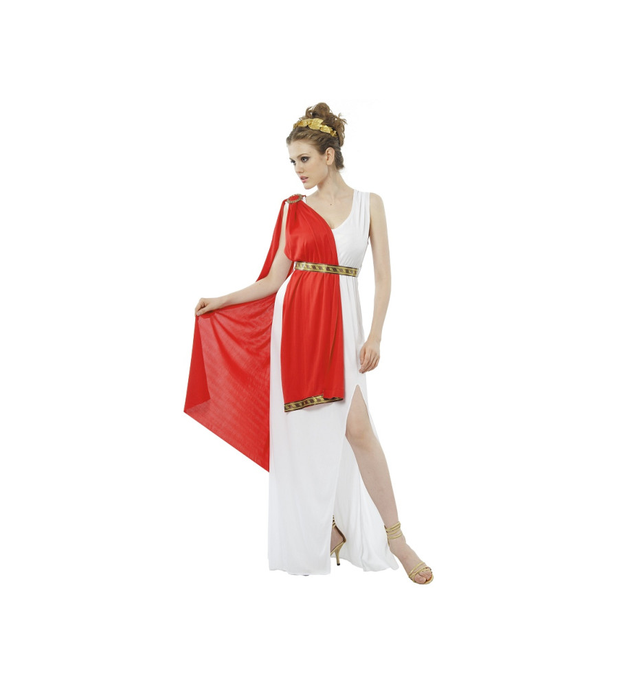 Costum Regina Greaca pentru Adulti cu Rochie, Bentita si Curea, Marimea M