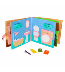 Carte senzorială educativă din fetru pentru copii, căsuță 3D 3+ Ani