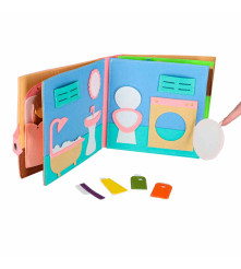 Carte senzorială educativă din fetru pentru copii, căsuță 3D 3+ Ani