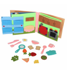 Carte senzorială educativă din fetru pentru copii, căsuță 3D 3+ Ani