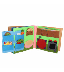 Carte senzorială educativă din fetru pentru copii, căsuță 3D 3+ Ani