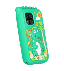 Telefon de Jucarie pentru Copii cu Camera, Card 8GB si Jocuri, Dinozaur Verde, 3+ Ani