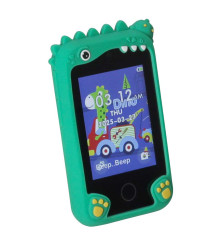 Telefon de Jucarie pentru Copii cu Camera, Card 8GB si Jocuri, Dinozaur Verde, 3+ Ani