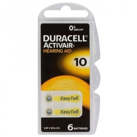 Duracell - Duracell ActivAir 10MF Hg 0% 1.45V 100mAh Baterii pentru aparate auditive - Baterii auditive - BS263-CB