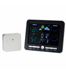 Statie Meteo Digitala cu Senzor Exterior, Termometru, Higrometru, Ceas, Alarma USB-C