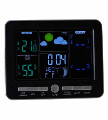 Statie Meteo Digitala cu Senzor Exterior, Termometru, Higrometru, Ceas, Alarma USB-C